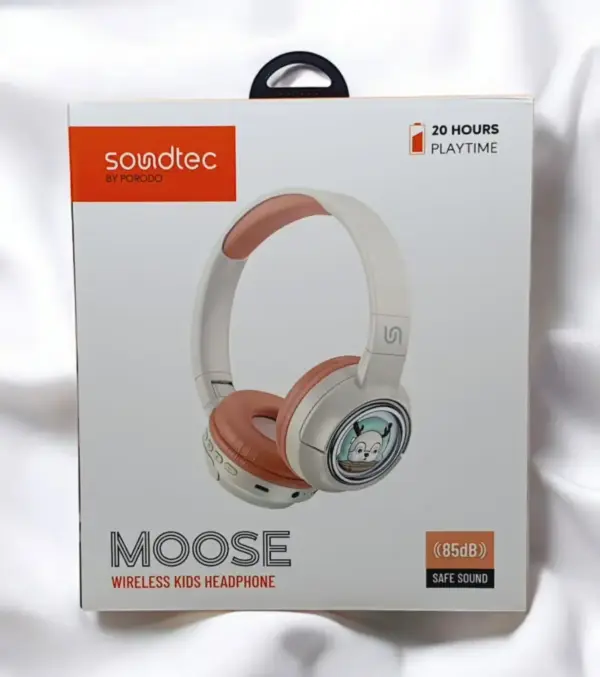 PORODO MOOSE WIRELESS KIDS HEADPHONE | PINK